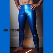Latex blue leggings sml